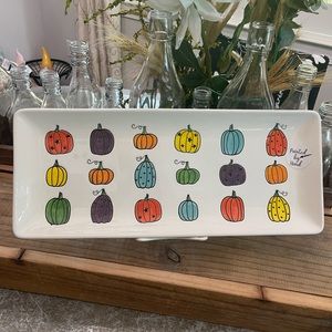 LANG MULTI COLORED “PUMPKIN FALL HALLOWEEN FEST” 
15” SERVING TRAY